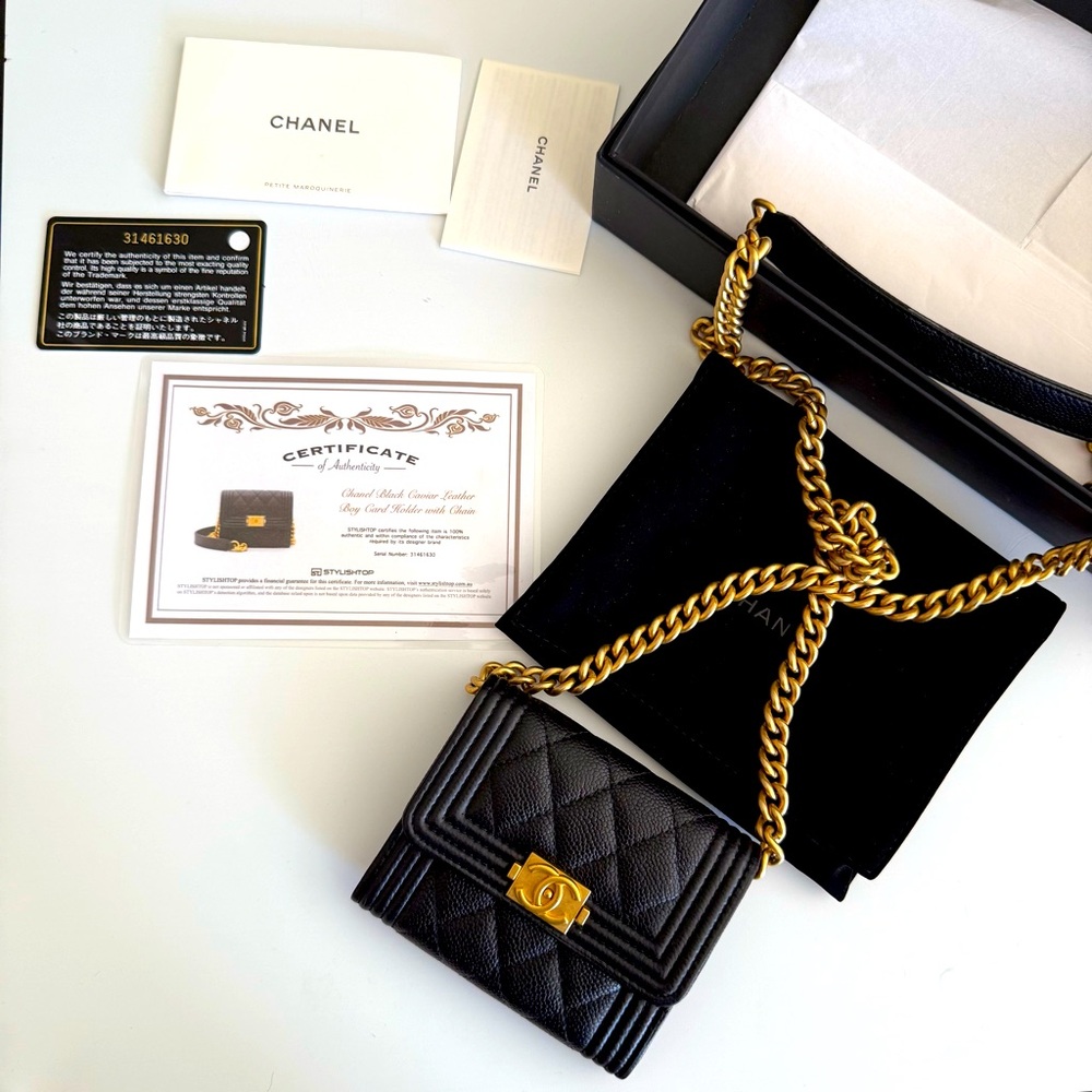 Chanel boy wallet on chain crossbody bag